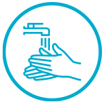 a graphic of two hands washing